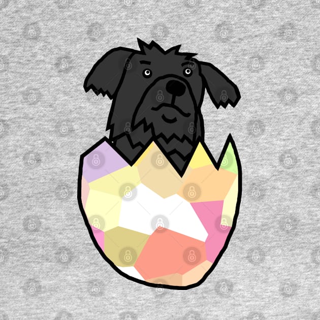 Small Puppy Hatching from Easter Egg by ellenhenryart